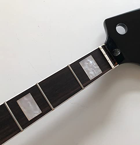 4-strängad elgitarr bas hals 20 fret lönn rosenträ greppbräda block inlägg svart glans