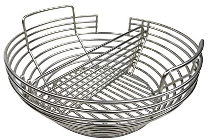 YNNI KAMADO Kick Ash Basket for Chipfeeder grills 53,3 cm external diameter Removable Central Divider TQKABC21