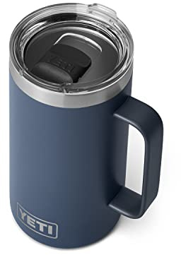 YETI Rambler 24 oz Mug, Vacuum Insulated, Stainless Steel with MagSlider Lid, Navy