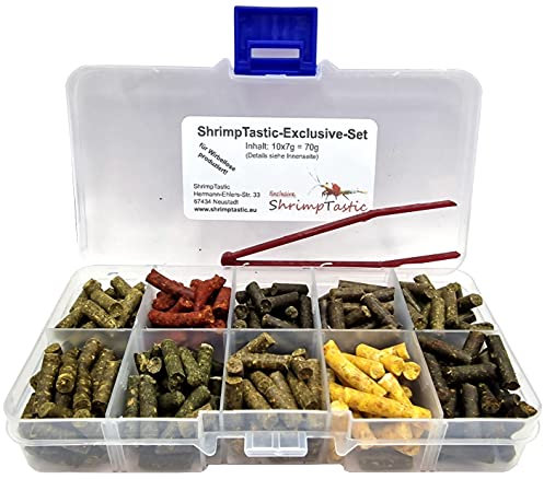 ST Exclusive Futter Sticks Set (7x10g = 70g) / Garnelen Pellets Schnecken