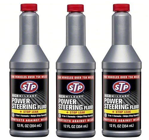 STP Power Steering Fluid & Stop Leaking, 12 Fl.oz, 3 Packs