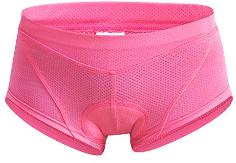 LOVIVER Short D'équitation pour Femme Culotte Respirante Rembourrée En Gel 3D Pantalon à Séchage Rapide, Rose, S