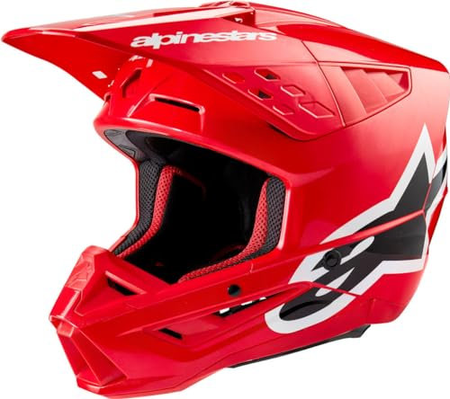 Alpinestars Unisex – Erwachsene Motocross Helm Sm-5, rot, XXL