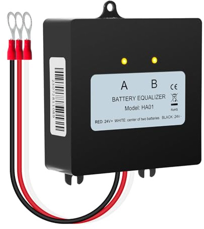 Jadeshay Batterie-Equalizer, 24V Batterie-Equalizer 2 x 12V Solarsystem-Batterie-Balancer for Blei-Säure-Lithium-Batterien