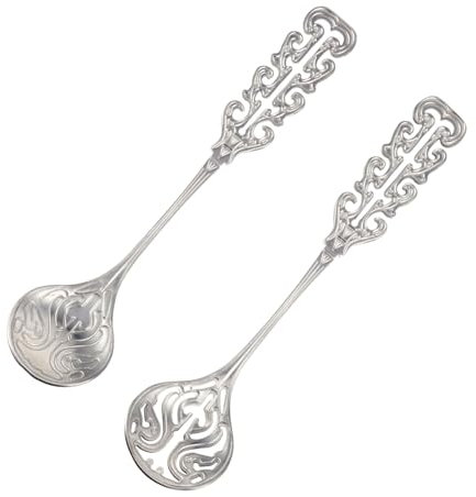 Garneck 6pcs Stainless Steel Spoon Teaspoons for Stirring and Serving Polished Finish Ergonomic Shape