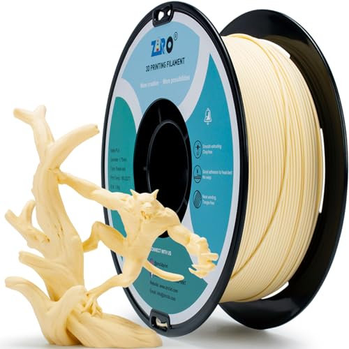 ZIRO Matte 3D Drucker Filament, Matte PLA Filament 1.75mm, Hohe Zähigkeit PLA für Die Meisten FDM Drucker, 1kg/2.2lbs Spule, Maßgenauigkeit +/- 0.03mm, Pastell Skin