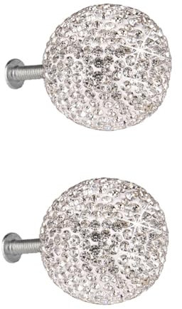 Artibetter 2sätze Stainless Steel Rundknopf Für Schrank Und Schublade Einloch-rhinestone-inlay Schrauben Verschiedenen Elegantes Möbelzubehör Weiß
