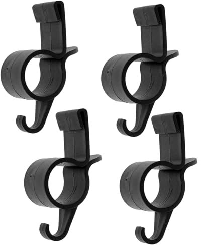DECHOUS 4pcs Car Trunk Umbrella Holder Hooks Set Sturdy Rear Storage Bracket Organizer Rack for Vehicle Coat Towel Hanging and Umbrella Storing