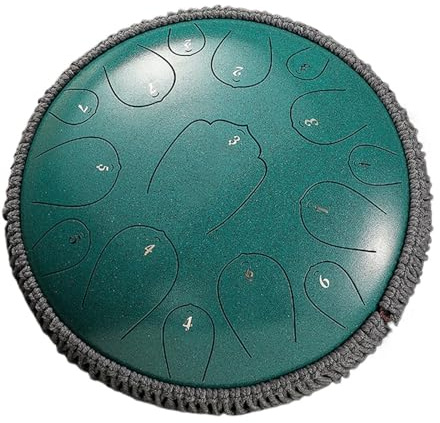YGLEEULI Handpan Stahlzungentrommel, 15 Noten, 35,6 cm (14 Zoll), D-Taste, ätherische Trommel, Meditation, Handpan-Trommel, Instrument, Yoga, Musik, Trommel, Anfänger