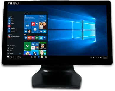 POSSAFE Wireless Windows POS Terminal, 18.5” LED Touchscreen, Intel i5-7GN Processor, 8GB RAM, 128GB SSD – Integrated Hardware System Point of Sale for Retail Shop & Restaurant