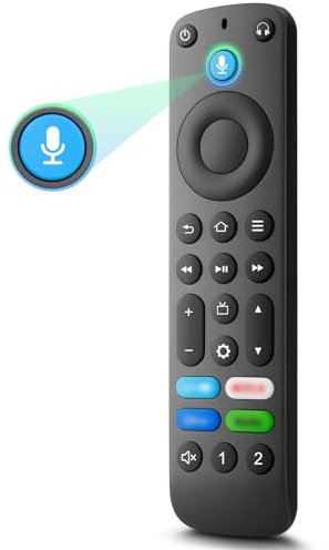 Telecomando vocale di ricambio per dispositivi Fire Smart Streaming Media, per Fire TV Stick(2nd Gen/3rd Gen/Lite/4K Max)/per Fire TV Cube (1st&2nd&3rd Gen)
