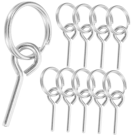 NULYLU 10pièces Lot de Accessoires De Tente Connecteur pour Tente Extérieure Goupille De Connexion pour Corde De Camping Anneau Pratique pour Fixation De