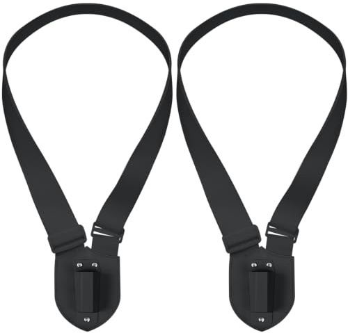 Jecery Double Strap Guard Parade Flag Carrier Color Guard Flag Holder Sling Carrying Belt White Nylon Harness Flagpole Holder