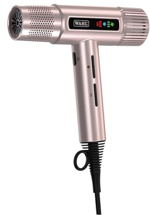 Wahl Vanquish Professionell Hårtork, Snabbtorkande, Roséguld | Professionell Hårtork med 1600 Watt och Jonteknik, med Magnetiska Munstycken och Diffusortillbehör för Snabb Torkning