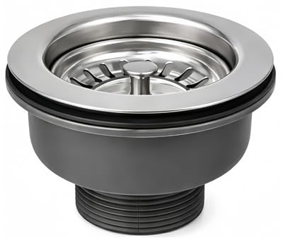 Collecteur d'évier SopimusZ Ø 85 mm, filtre d'évier de cuisine en acier inoxydable G1½ de 85 mm pour la maison, accessoires d'évier de cuisine, ensemble de filtre de vidange d'évier