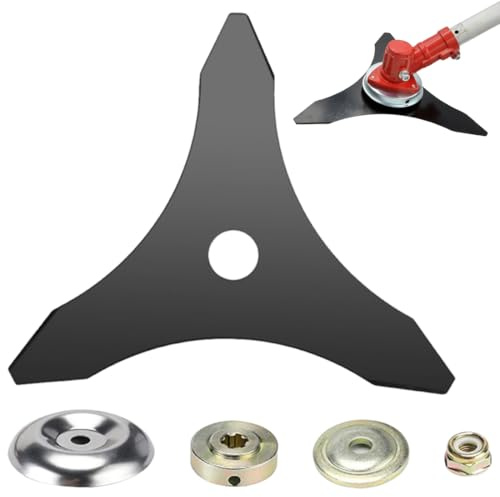 KUMSODE Cuchilla Desbrozadora, Discos Desbrozadora, Diámetro Orificio 25,4 mm, Cuchillas para Desbrozadora Tres Dientes, para Cortacésped