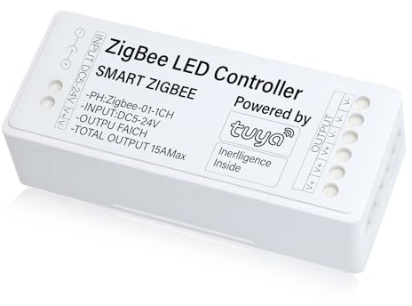HNCY Zigbee Dimmer LED, ZigBee 3.0 Dimmer, Zigbee LED Controller, Dimmen Smart Lichtschalter Kompatibel mit Alexa, Google Assistant, Smart Life, Tuya, Neutralleiter Erforderlich, für LED Lampen