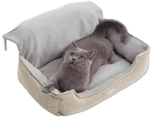 Happi N Pets Grande letto per gatti per termosifoni, accogliente lettino riscaldante per gatti, gancio regolabile per diversi termosifoni, amaca per gatti per termosifoni, beige