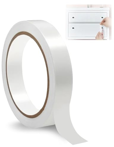 18mm X 10m Melamine Edging Tape, Worktop Edging Strip Self-Adhesive Furniture Edging Strip No Iron Pre-Glued Tape for Worktop Kitchen Cabinet Furniture Wooden Panels Restoration DIY Application, White