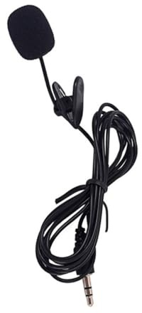 SUPVOX Micrófono Clip Portátil Negro Sd01 Conector de 3, 5 Mm | Teléfono y Ordenador, Esponja Integrada, 10g, Uso Manos Libres y Conexión Plug And Play