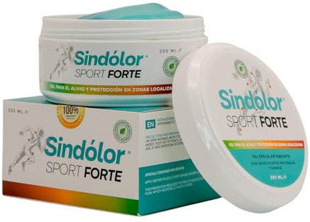 Sindólor Sport Forte Gel Precalentamiento en el Deporte. Producto Desarrollado con la Colaboración de Deportistas De Elite. Con Ingredientes Naturales y Árnica. Tarrina 200 ml