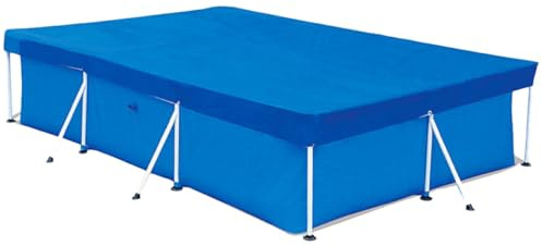 jojofuny Cubierta de Piscina PE Tapiz Suelo Antideslizante para Piscinas Hinchables y Desmontables Protector Lluvia Exterior Azul