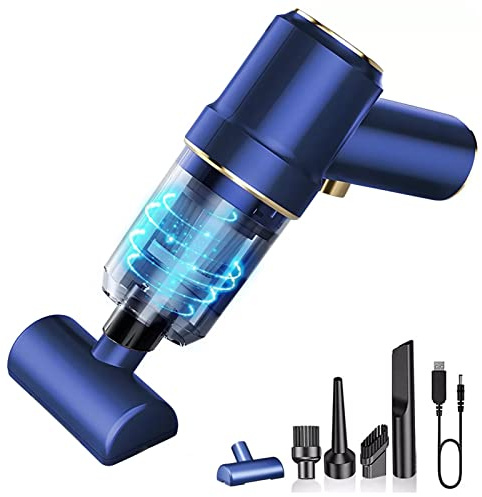 Dan&Dre Aspirateur à Main de Voiture, Puissance D'aspiration de 4000 PA, Mini Aspirateur Portable Rechargeable et Sec, Filtre Lavable Léger sans Fil, pour la Maison, Le Bureau et Les Voitures avec