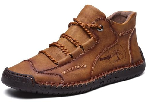 Chaussures de loisirs traditionnelles pour homme, faites à la main, bottes de conduite haut de gamme, à enfiler, pour voyage, activités de plein air