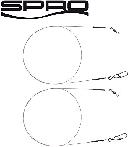 Spro Matt Black Leader 7x7 Wire - 2 Stahlvorfächer, Länge/Durchmesser/Tragkraft:20cm / 0.27mm / 5kg - 11lb