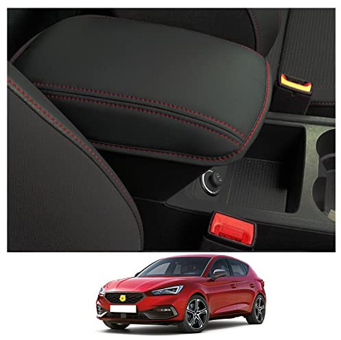 CDEFG Seat Leon 5F FR Copertura per Bracciolo Coperchio di Protezione della Scatola per Parti Console Centrale Guscio decorativo del bracciolo della impermeabile e indossabile Accessori per Auto
