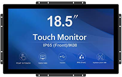 GreenTouch 18.5 pollici Industrial Touch Monitor Open Frame, HDMI/VGA/DVI Interface,Capacitive Touch Screen Technology