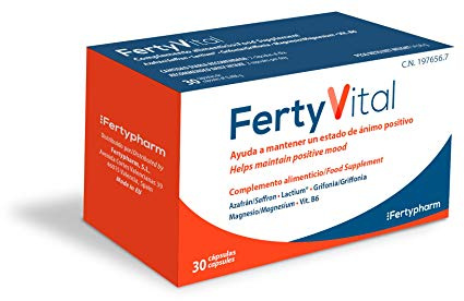 FERTYVITAL | Complemento alimenticio | Ayuda a mantener un estado de ánimo positivo | Azafrán, Lactium®, Grifonia, Magnesio, Viamina B6 | 30 Cápsulas