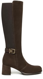 Nero Giardini I514313D Stivali Donna in Suede E Tessuto - Testa di Moro 39 EU