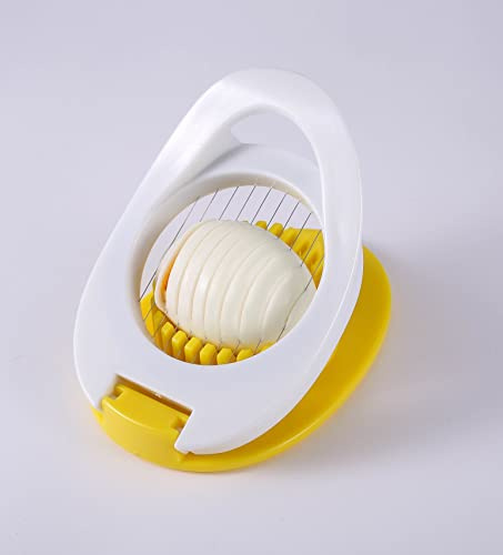 ROYAL CUISINE Stainless Steel Wire Egg Slicer, Slice Boiled Eggs Preserved Eggs Hams Bananas Effectively (Yellow)