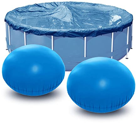Poolkissen Winter Rund Ø 4ft, Pool Kissen Überwinterung, Luftkissen Pool Winter, Pool Zubehör Aufblasbar für Poolabdeckung & Winterabdeckplanen Poolpolster Winterkissen mit Sicherheitsventil (2 Stück)