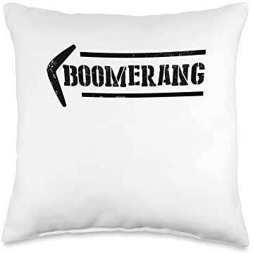 Boomering Graphic Boomerang Player Boomerang Thrower Sports Throw Pillow