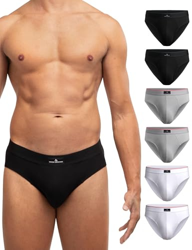 DANISH ENDURANCE Men's Classic Soft Cotton Briefs, Stretchy, Comfortable Men's Underwear, Tag-free, 6-Pack