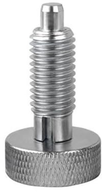 2 piezas de émbolo de resorte retráctil de acero inoxidable, mango de bloqueo de liberación rápida, émbolo de resorte con mango moleteado M10