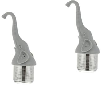 2 Stk Teekocher für Elefanten Tee-Ei Silikon-Blatt-Ei Kaffee Teebeutel Kaffeefilter Sieb Diffusor schöner Teefilter kreativer tee steiler Gittergewebe Teezubereiter Tee auslaufen