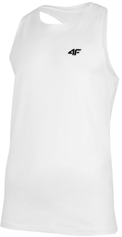 4F Sleeveless M076 Weiß L für Herren, weiß, L