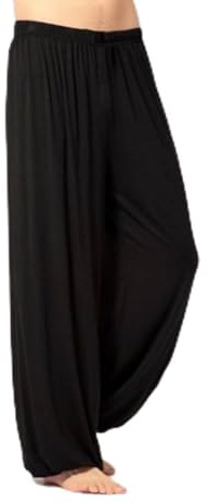 Pantalon d'été léger pour Tai Chi Shaolin Wing Chun Arts Martiaux (2XL Noir)
