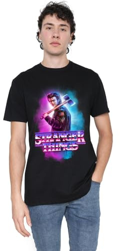 Stranger Things - Steve Harrington Metal Burst Unisex T-shirt, Svart, Large, Svart, L