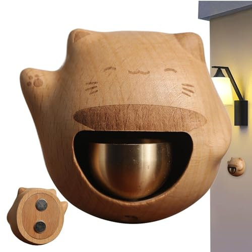 Shopkeepers Klingel zum Öffnen der Tür – Magnetische Türglocke aus mit Katzenmotiv | Kreatives Glücksspiel für Zuhause, Geschäft und Eingang
