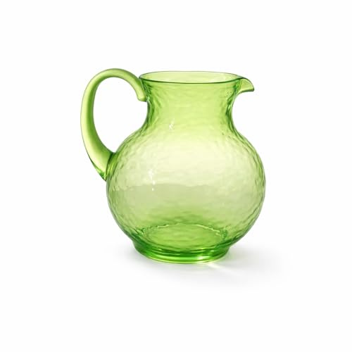 ARCA, Caraffa 2 Litri in Plastica Acrilica, Brocca per Acqua, Succhi di Frutta, Cocktail e Altre Bevande, Collezione Hammered, Colore Verde
