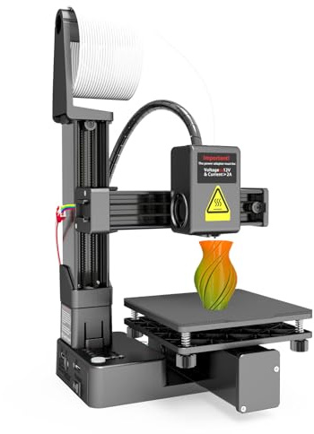 Denash 3D Drucker, Anfängerfreundlich, Kompakte Größe Hochpräzisions 3D-Druckmaschinen, Robustes ABS-Material, Kleiner 3D-Drucker mit Einer Druckgröße von 100 x 100 x 100 mm