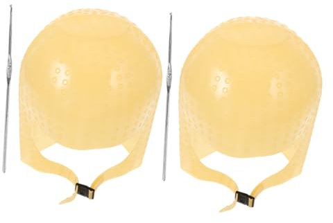 OATIPHO 2juego Gorra De Peluquería Reutilizable Con Ganchos Para Teñir El Cabello Gorro Para Mechas De Silicona Para Uso Salón y Hogar Para Hombres y Mujeres