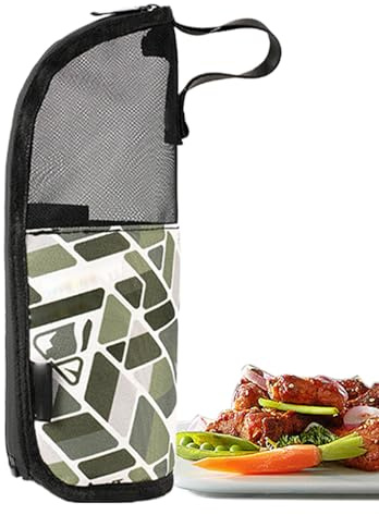 Copertura per posate da campeggio, borsa per il trasporto di posate da campeggio, borsa per il trasporto, custodia argenteria, rack inutili, borsa con cerniera per campeggio all'aperto, escursioni