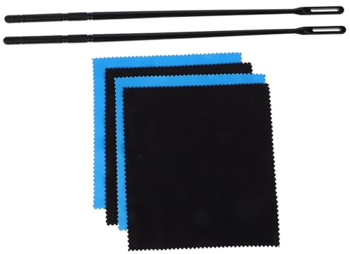 Yardwe Flötenreinigungsset 6 Stück aus Kunststoff und Tuch für Querflöte und Flöte Geeignet für Anfänger und Profis zur Schonenden Innenreinigung und Pflege