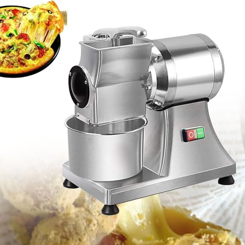 Rallador de queso eléctrico comercial, máquina rotativa resistente de 0.75 HP, 88 libras/hora para pizzerías y talleres de horneado