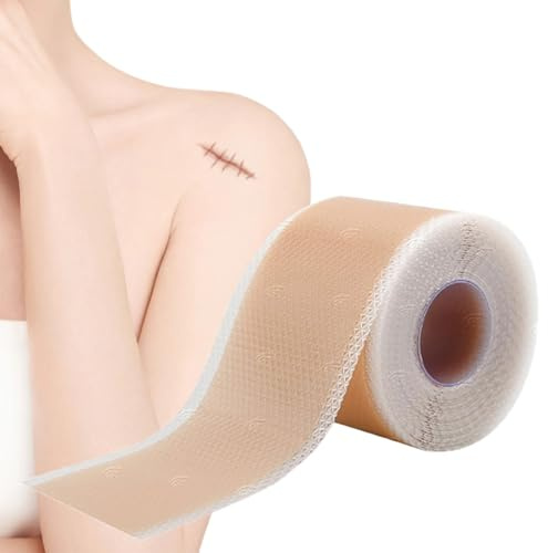 NICEIN Cerotti Silicone Cicatrici (4cm x 300cm), Riutilizzabile Silicone Scar Sheets, Impermeabile Cerotto Silicone per Cicatrici, Cerotti Protezione Solare Cicatrici per Cicatrici Causate da Cesareo